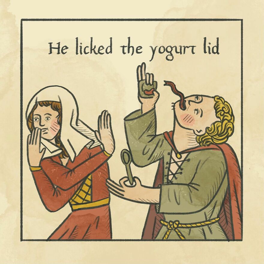 Medieval Humor Meets Modern Dating In ‘Recognising The Ick’ Series By Clarice Tudor