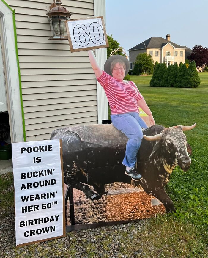 Pookie Looks Like She Knows How To Have A Good Time! We Didn't Need A Life Sized Cardboard Cutout To Tell Us That