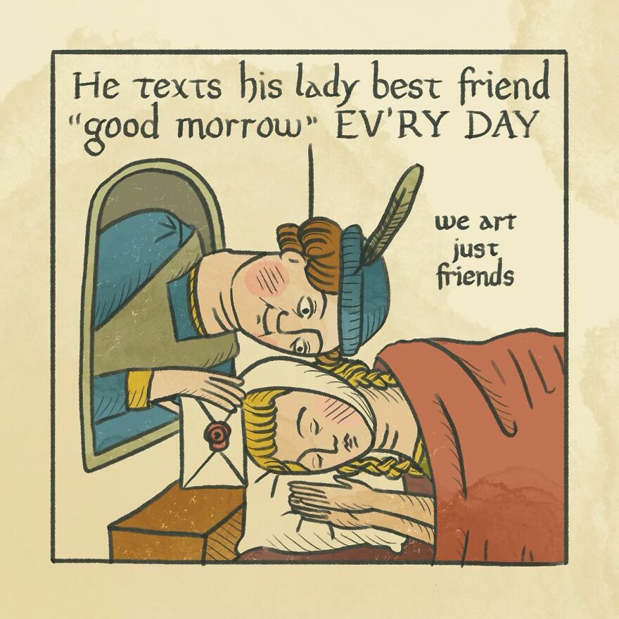 Medieval Humor Meets Modern Dating In ‘Recognising The Ick’ Series By Clarice Tudor