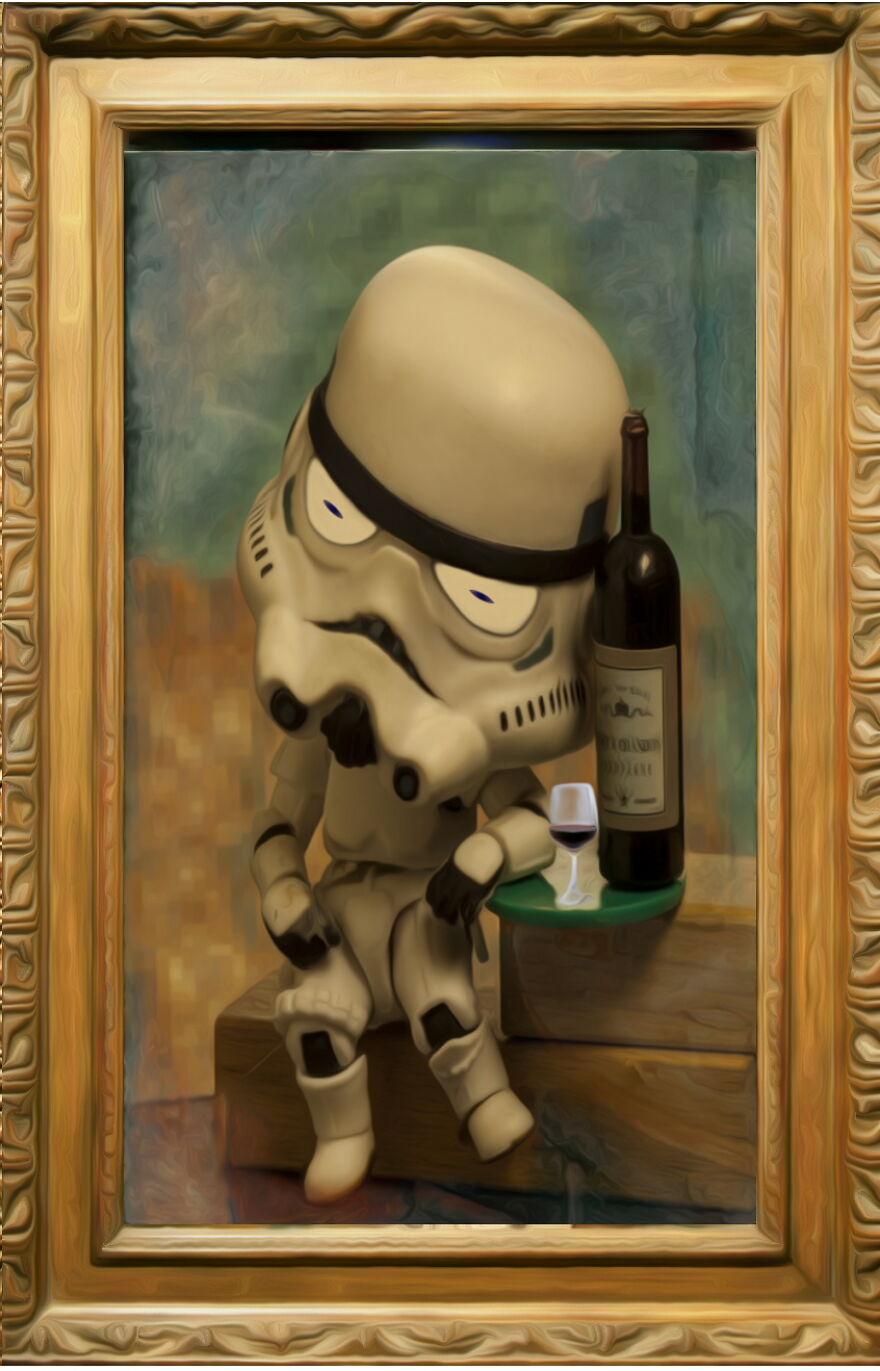 "Amedeo Trooper With Wine"