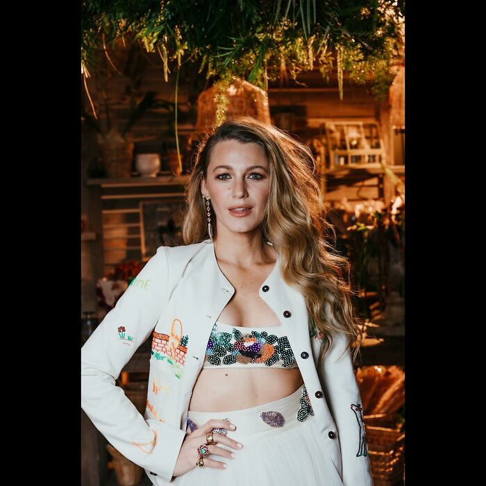 Blake Lively Looks Like “A Real-Life Princess” In Floral Bralette And Full Tulle Skirt