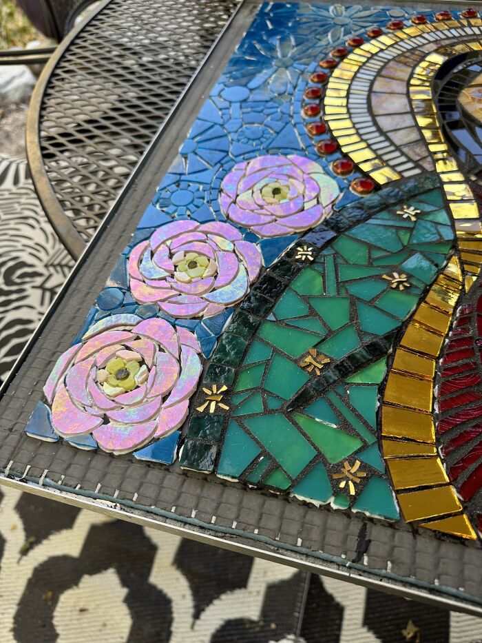 I Captured The Stages Of My Mosaic Artwork Illustrating The Holy ‘Mary’