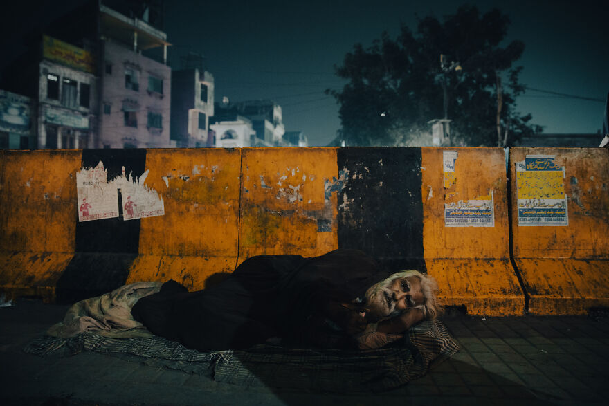 Homeless Man In Lahore, Pakistan