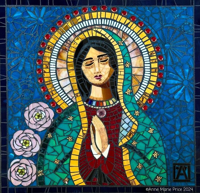 I Captured The Stages Of My Mosaic Artwork Illustrating The Holy ‘Mary’