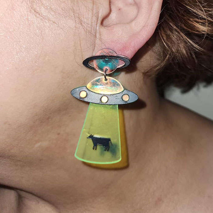 These UFO Earrings Are Pretty Extra. Terrestrial That Is 