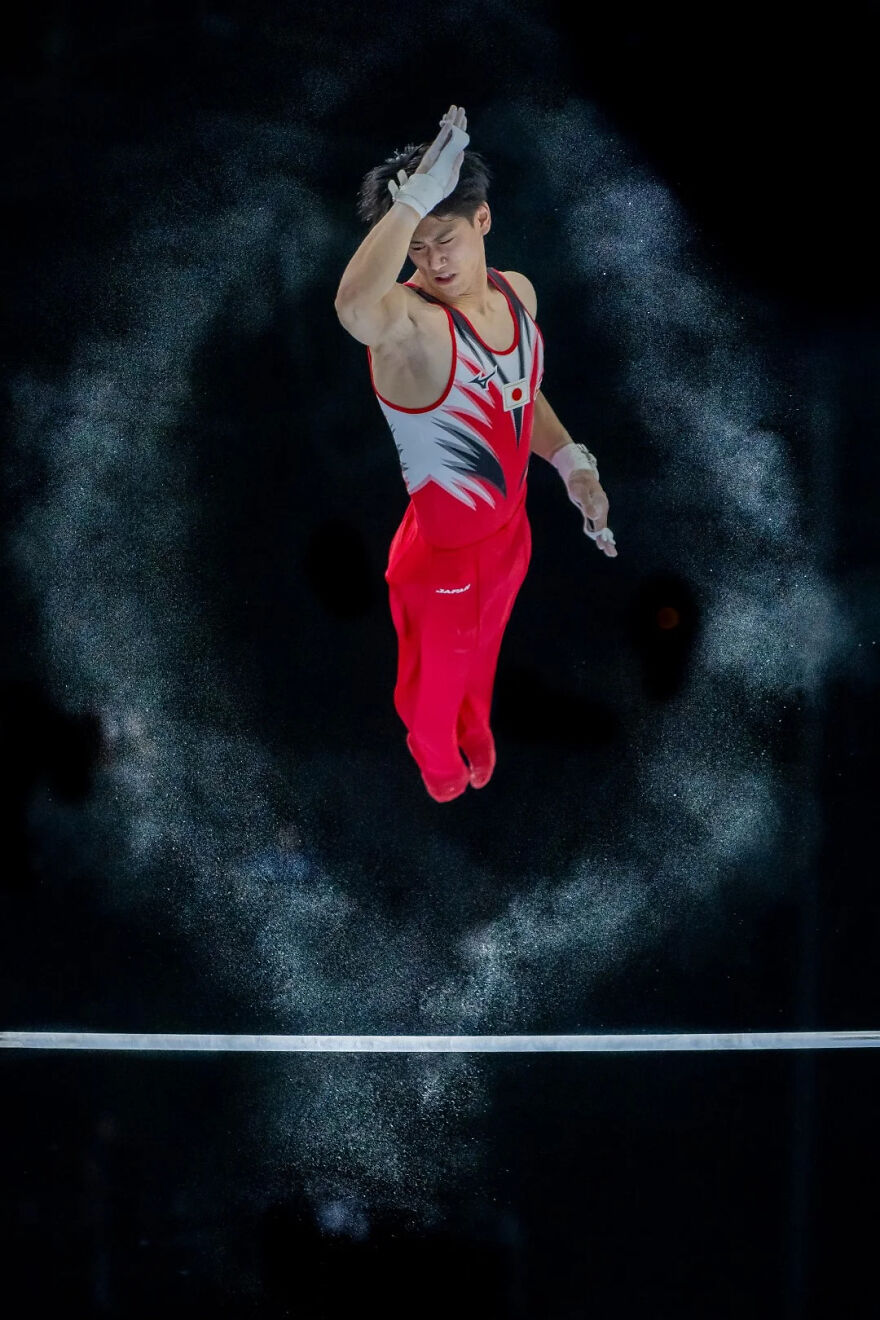 Overall Gold Winner And Gold In Gymnastics: "Hashimoto At The Bars" By Eric Tkindt