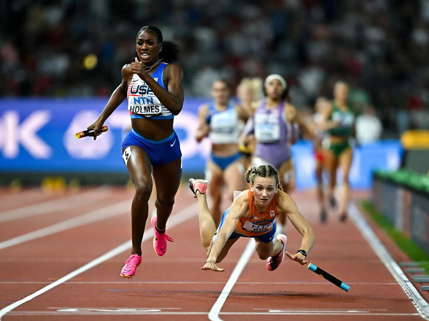 Bronze In Athletics: "Falling Femke" By Sam Barnes