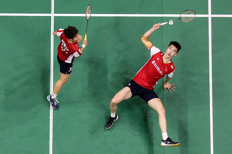 Silver In Racquet Sports: "Feng & Huang In Action" By Shi Tang