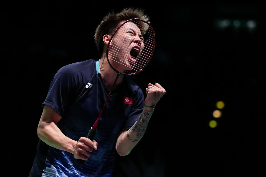 Bronze In Racquet Sports: "Lee Cheuk Yiu Celebrates" By Shi Tang