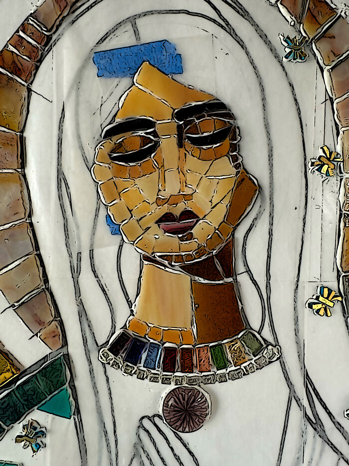 I Captured The Stages Of My Mosaic Artwork Illustrating The Holy ‘Mary’