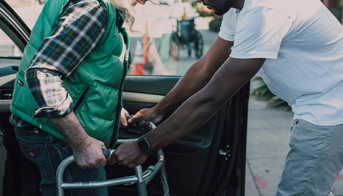 Lady Tries To Grab Man’s Rollator Wanting To Use It For Herself, Follows Him To His Car