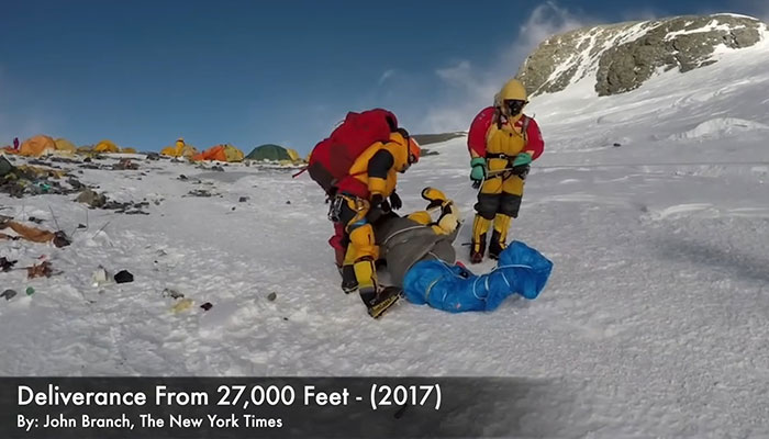 Clean-Up Crew Works To Pry Bodies From Ice As Mount Everest Thawing Reveals Mass Grave
