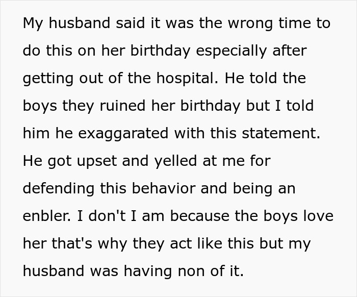 Mom Defends Her Sons’ Birthday Prank Directed At Her Stepdaughter, Folks Online Tear Her To Shreds