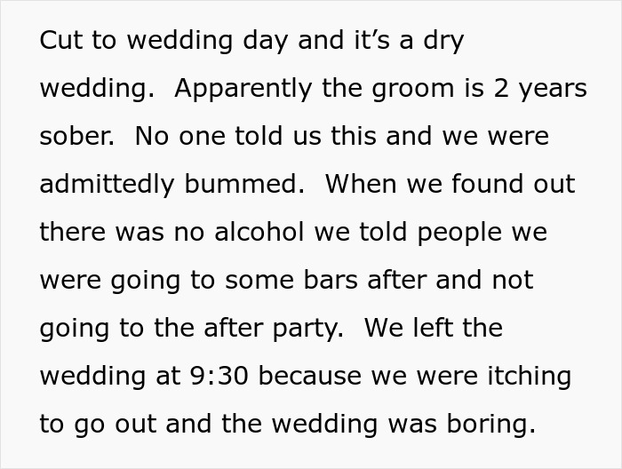 Couple Make Their Wedding Dry Without Warning The Guests, Get Mad When They Start Leaving