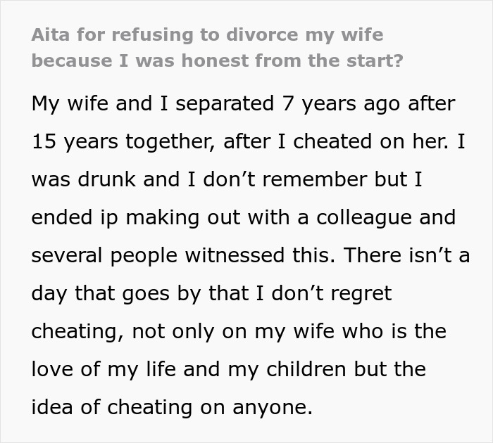 Guy Won't Remarry To 'Help' The Wife He Cheated On, His Girlfriend Of 5 Years Is Fed Up