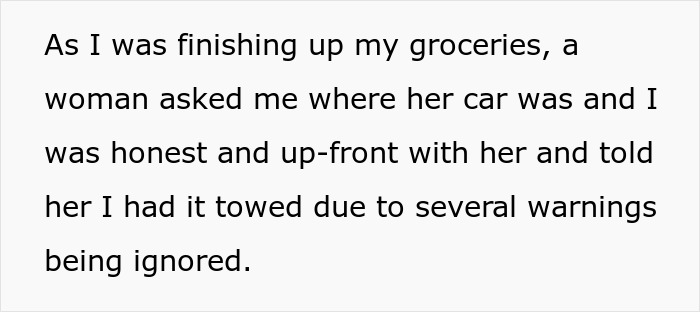 Woman Repeatedly Takes Pre-Paid Parking Spot, Faces Trouble When Owner Gets Her Car Towed