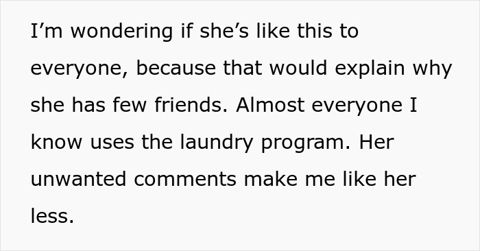 Woman Calls Friend Poor After She Remarks On Laundry Program Being A Waste Of Money, Enrages Her