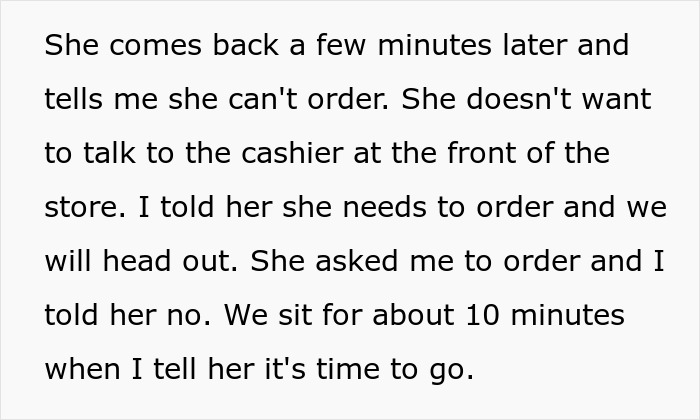 Dad Takes Hungry 15YO To Fast Food Place, Tells Her To Order Her Food, She Can’t Do It