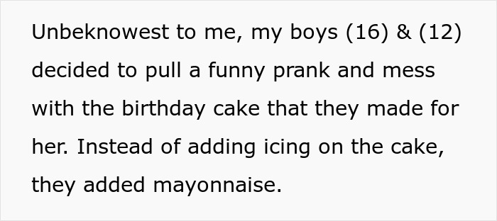 Mom Defends Her Sons’ Birthday Prank Directed At Her Stepdaughter, Folks Online Tear Her To Shreds