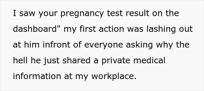 Woman Threatens To Report Coworker's Unwanted 'Nice Gesture' Of Announcing Her Pregnancy To Office