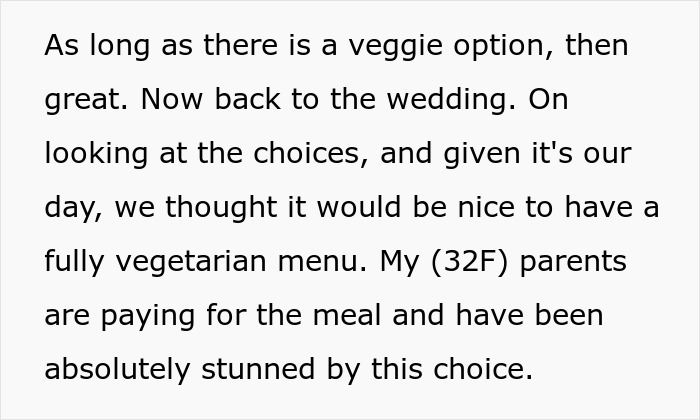 “Disrespectful”: Couple Called Out For Their Vegetarian Wedding Menu, Ask Who’s In The Wrong