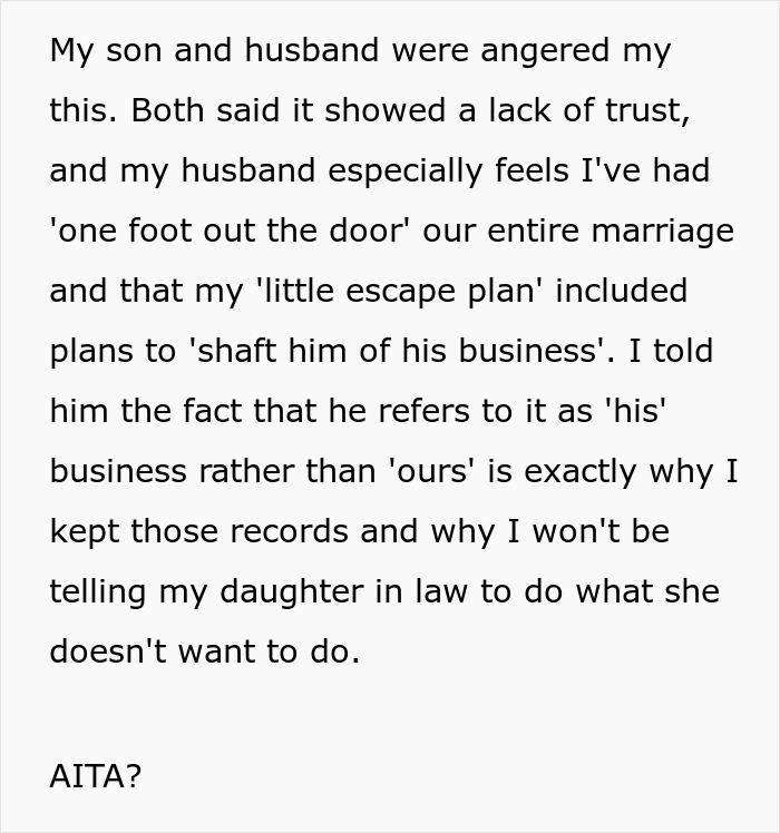 Man Asks Mom To Convince His Wife To Be A “Trad Wife”, She Reveals She Always Had An “Escape Plan”