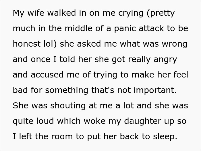 Man’s Breakdown At Midnight Raises Wife’s Concern Until She Finds Out The “Unimportant” Reason