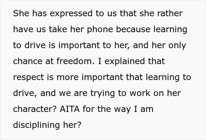 Parents Decide Not To Teach Their Daughter To Drive Because She Shows Emotions They Don’t Like