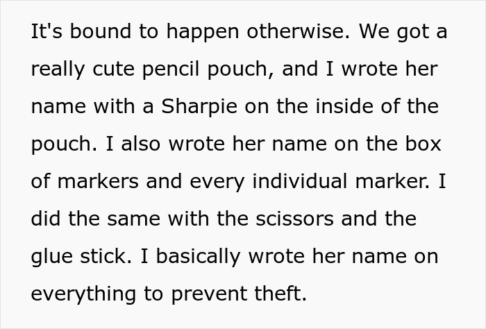 “I Basically Wrote Her Name On Everything To Prevent Theft”: Daughter Shamed, Mom Calls Teacher