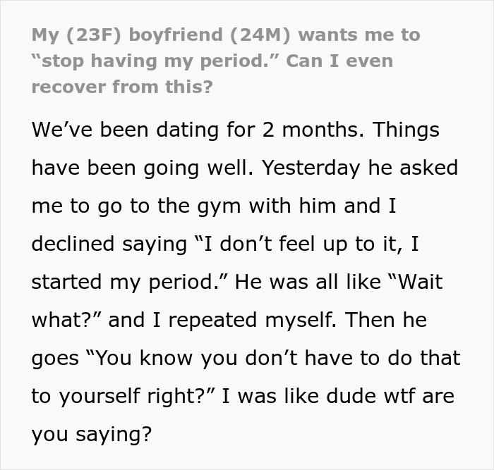 “Good Luck Finding A Girl Who Doesn’t Have A Period”: Woman Dumps BF Over Dumb Stance On Periods