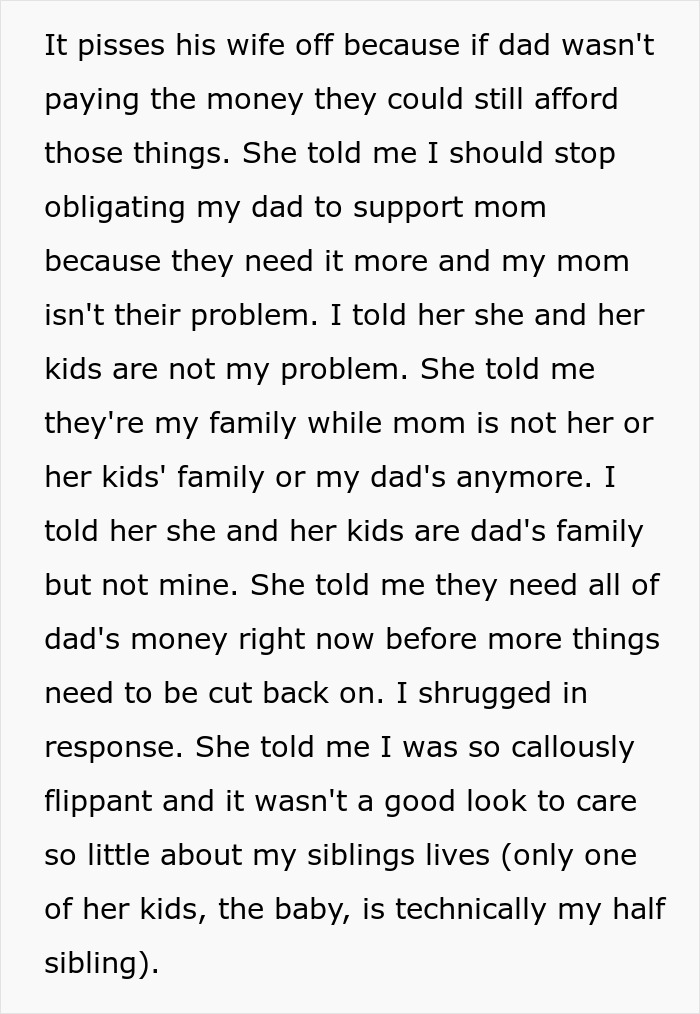 "[Am I The Jerk] For Shrugging When My Dad's Wife Told Me They Need All Of Dad's Money Right Now?"