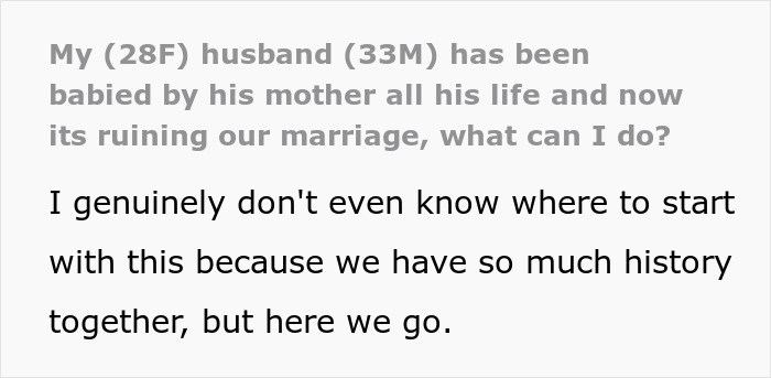 Woman Married To A Mama’s Boy For 10 Years, Finally Reaches Her Breaking Point, Seeks Advice Online