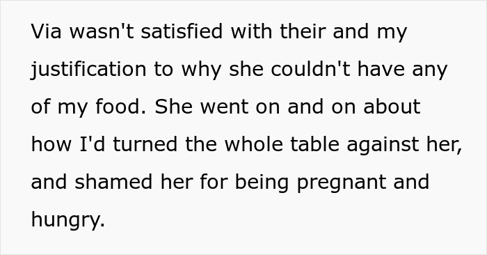 Man Called Selfish And Heartless For Not Sharing Half Of His Food With A Pregnant Woman