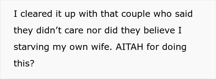 “AITAH For Serving My Wife Less Food Than Me And Our Guests?”