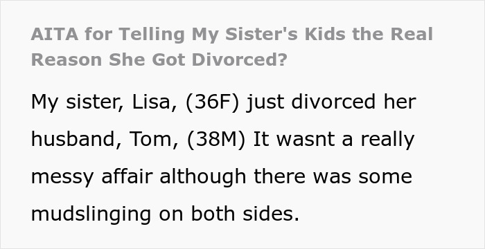 Kids Realize They’ve Been Blaming The Wrong Parent For The Divorce After Relative Speaks Out