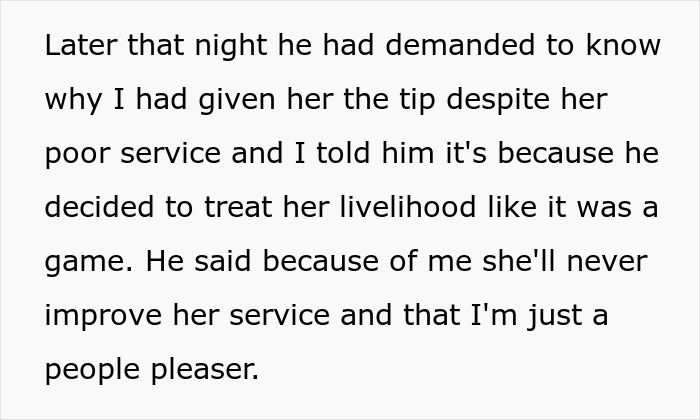 Man Plays Cruel Game With Waiter’s Tip “To Ensure Good Service,” His Date Refuses To Play Along