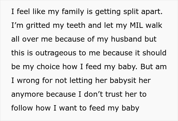 “AITA For Not Letting My MIL Babysit My Daughter?”