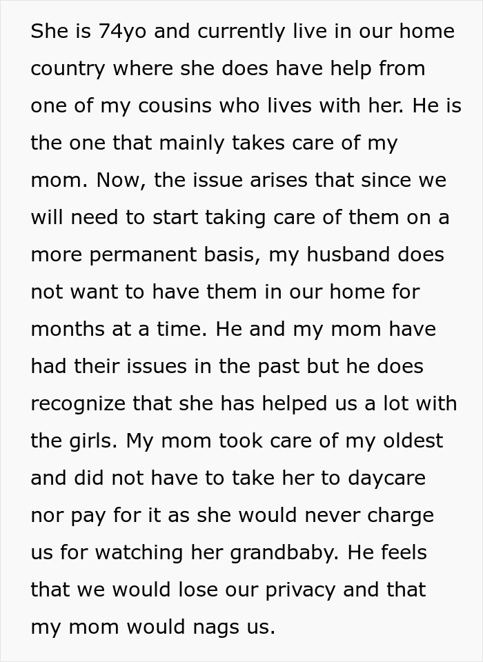 Husband Doesn’t Want To Lose His Privacy, Won’t Allow In-Laws To Move In, Wife Tells Him To Leave