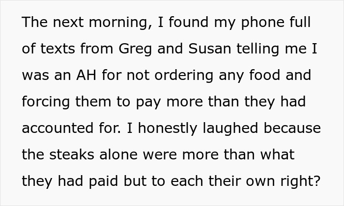 Guy Refuses To Split Restaurant Bill With Friends After They Order $200 Meals, Drama Ensues