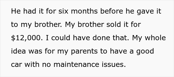 Parents Try To Help "Useless" Son At Their Expense, Brother Refuses To Be A Part Of It