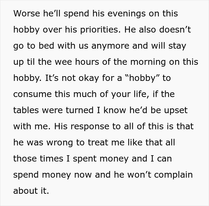 “I Don’t Understand How Stressed He Gets”: Wife Calls Husband Out On His Expensive Hobby