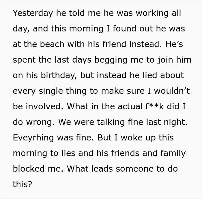 BF Tells GF He Is Working On His Birthday, She Decides To Surprise Him At Work But Finds Out He Lied