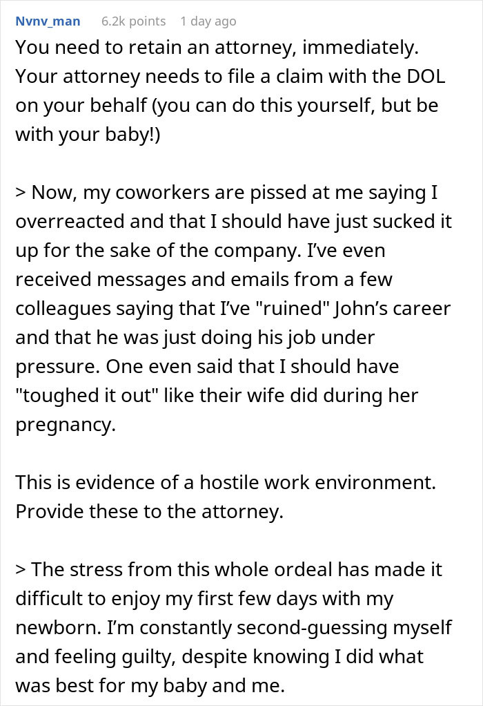 Woman Reports Boss To HR After He Forces Her To Go To Meeting During Labor, Coworkers Hate Her