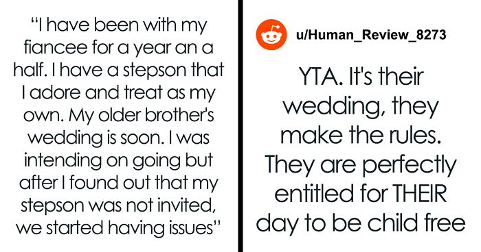 Guy Decides To Skip Only Brother’s Wedding As His Fiancée’s Kid Is Not Invited, Upsets Family