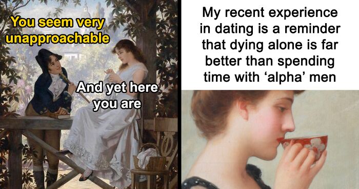 People Get Creative And Revive Classical Paintings As Relatable Memes (80 Pics)