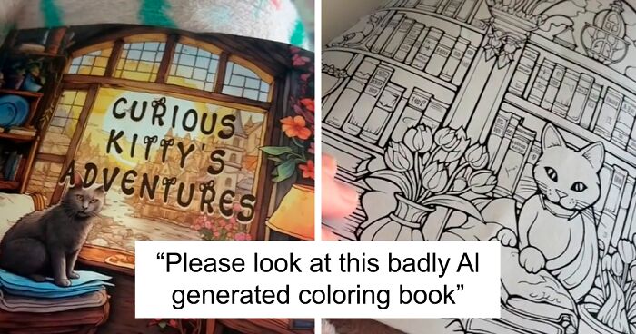 Video Showing Badly AI-Generated Cats In A Coloring Book Goes Viral With 2.3M Views