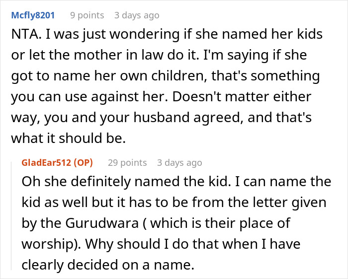 Man Sides With His Mom Instead Of Wife On Their Daughter’s Future Name, Wife Won’t Stand For It