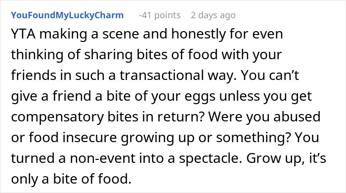 Man Called Selfish And Heartless For Not Sharing Half Of His Food With A Pregnant Woman