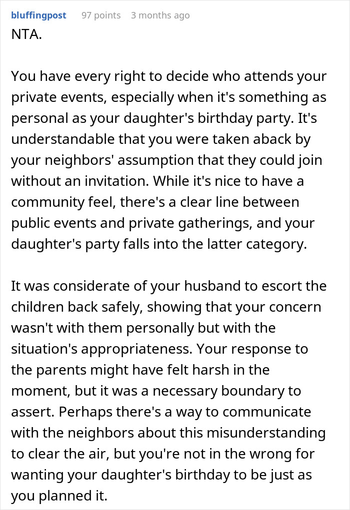 Parents See Neighbors Having A Party With Kids And Send Their Own Children There, Get Unexpected Response