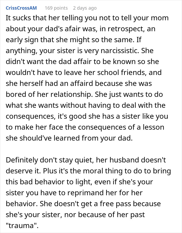 Dad’s Infidelity Ruins Family’s Lives, Woman Is Horrified After Finding Out Married Sis Is Cheating